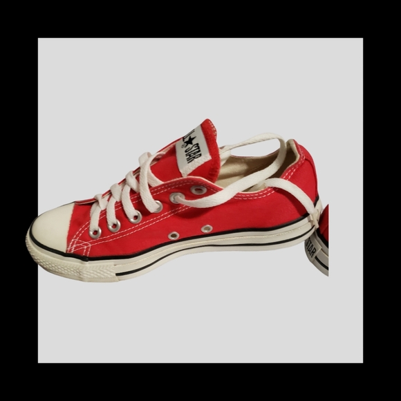 Converse Red and White Sneakers-Size 6.5 - Picture 5 of 11